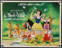 9h0443 SNOW WHITE & THE SEVEN DWARFS 1/2sh R1983 Walt Disney animated cartoon fantasy classic!