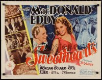 9h0449 SWEETHEARTS 1/2sh R1962 close up art of Nelson Eddy & pretty Jeanette MacDonald!