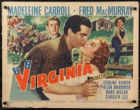9h0461 VIRGINIA style B 1/2sh 1941 Fred MacMurray kissing sexiest Madeleine Carroll, ultra rare!