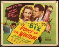 9h0464 VOICE OF THE WHISTLER red title 1/2sh 1945 Dix investigates haunted honeymoon for murder!