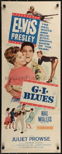 9h0252 G.I. BLUES insert 1960 swing out and sound off with Elvis Presley & sexy Juliet Prowse!
