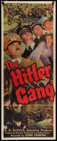 9h0255 HITLER GANG insert 1944 one of the greatest World War II propaganda movie posters!