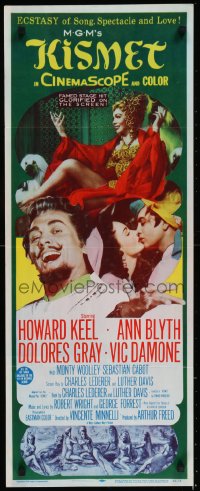 9h0262 KISMET insert 1956 Howard Keel, Ann Blyth, ecstasy of song, spectacle & love!