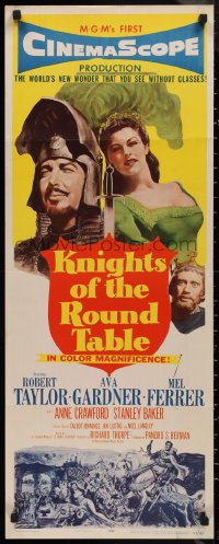 9h0263 KNIGHTS OF THE ROUND TABLE insert 1954 Robert Taylor as Lancelot, Ava Gardner as Guinevere!