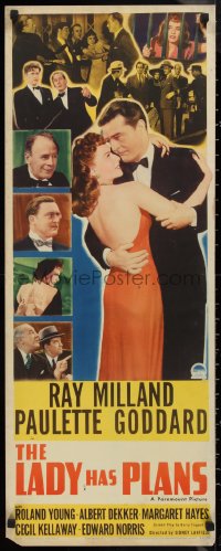 9h0265 LADY HAS PLANS insert 1942 great image of Ray Milland dancing with Paulette Goddard!