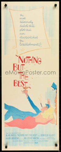 9h0279 NOTHING BUT THE BEST insert 1964 Alan Bates, Denholm Elliot, Millicent Martin, English!