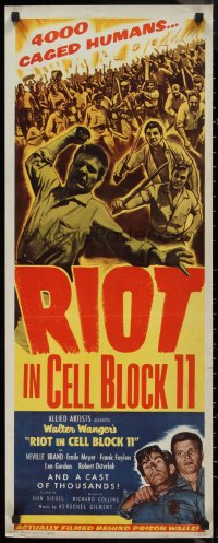 9h0287 RIOT IN CELL BLOCK 11 insert 1954 directed by Don Siegel, Sam Peckinpah, 4,000 caged humans!