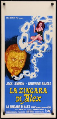 9h0831 ALEX & THE GYPSY Italian locandina 1977 Ciriello art of Jack Lemmon, Genevieve Bujold!