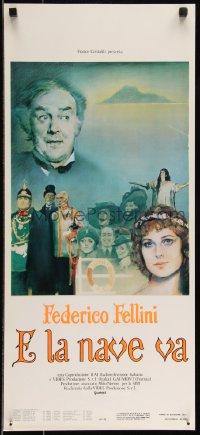 9h0836 AND THE SHIP SAILS ON Italian locandina 1983 Federico Fellini's E la nave va, Geleng art!