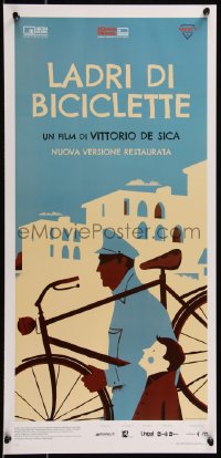 9h0846 BICYCLE THIEF Italian locandina R2019 Vittorio De Sica's classic Ladri di biciclette, Ayestaran art!