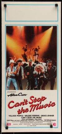 9h0862 CAN'T STOP THE MUSIC Italian locandina 1980 different image of The Village People & cast!