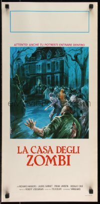 9h0870 CHILD Italian locandina 1980 completely different gruesome art of zombies by Mafe!