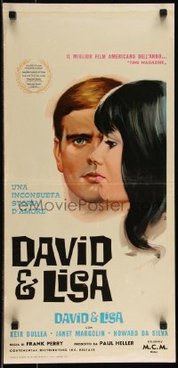 9h0884 DAVID & LISA Italian locandina 1963 Kier Dullea, Frank Perry mental hospital drama, different