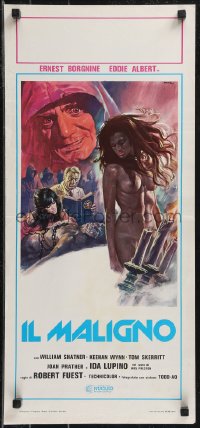 9h0892 DEVIL'S RAIN Italian locandina 1977 art of stars in Satanic ritual w/naked girl by Sciotti!