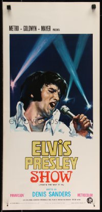 9h0902 ELVIS: THAT'S THE WAY IT IS Italian locandina 1971 different art of Presley singing on stage!