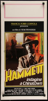 9h0933 HAMMETT Italian locandina 1983 Wim Wenders directed, close up of detective Frederic Forrest!