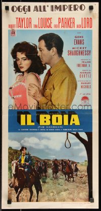 9h0934 HANGMAN Italian locandina 1960 Robert Taylor seduced by sexy Tina Louise, different!