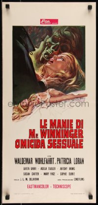 9h0941 HORRIBLE SEXY VAMPIRE Italian locandina 1971 wild different gruesome art by Renato Casaro!