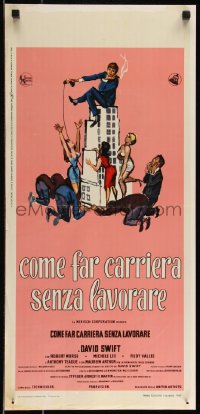 9h0946 HOW TO SUCCEED IN BUSINESS WITHOUT REALLY TRYING Italian locandina 1967 different wacky art!