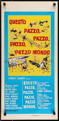 9h0958 IT'S A MAD, MAD, MAD, MAD WORLD Italian locandina R1970s different art of entire cast!