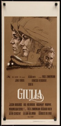 9h0960 JULIA Italian locandina 1978 completely different artwork of Jane Fonda & Vanessa Redgrave!