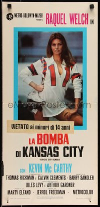 9h0962 KANSAS CITY BOMBER Italian locandina 1973 sexy Raquel Welch, the hottest thing on wheels!