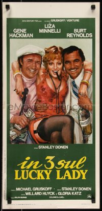 9h0985 LUCKY LADY Italian locandina 1976 Ciriello art of Liza Minnelli, Gene Hackman & Burt Reynolds