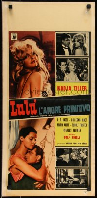 9h0986 LULU Italian locandina 1962 completely different art of sexy Nadja Tiller in the title role!