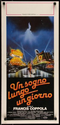 9h1015 ONE FROM THE HEART Italian locandina 1982 Francis Ford Coppola, cool artwork of Las Vegas!