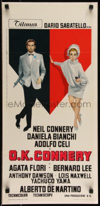 9h1017 OPERATION KID BROTHER Italian locandina 1967 little brother Neil Connery as James Bond copycat!