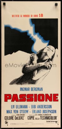 9h1026 PASSION Italian locandina 1970 Ingmar Bergman's En Passion, Avelli art of Liv Ullmann!