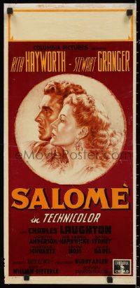 9h1050 SALOME Italian locandina 1954 Anselmo Ballester art of Rita Hayworth & Granger, ultra rare!