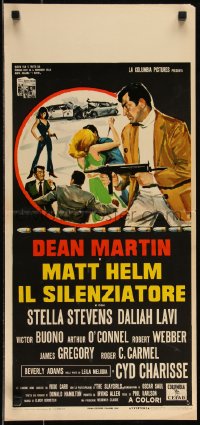 9h1060 SILENCERS Italian locandina 1966 different art of Dean Martin with machine gun + Slaygirls!