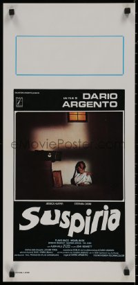 9h1072 SUSPIRIA Italian locandina 1977 classic Dario Argento giallo horror, Harper, white title!