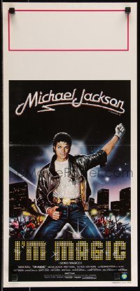 9h1118 WIZ Italian locandina 1984 ONLY Michael Jackson with gloved hand not in character, I'm Magic!