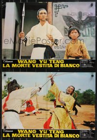 9h1158 BLOOD OF THE DRAGON group of 10 Italian 18x26 pbustas 1973 one man, one weapon!