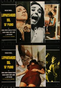 9h1192 CANNIBAL MAN group of 9 Italian 19x27 pbustas 1975 Le semana del asesino, Spanish giallo!