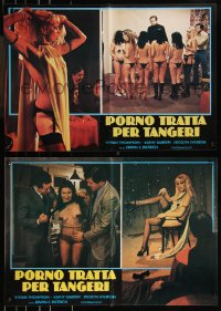 9h1338 CONFESSIONS OF THE SEX SLAVES group of 5 Italian 18x26 pbustas 1980 Tanzerinnen fur Tanger!