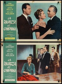 9h1214 COUNTRY GIRL group of 8 Italian 18x26 pbustas R1960s Grace Kelly, Bing Crosby & Holden!