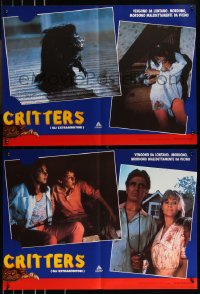 9h1355 CRITTERS group of 4 Italian 19x26 pbustas 1987 completely different images of cast & monsters!