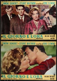 9h1162 DAY & THE HOUR group of 10 Italian 19x27 pbustas 1963 Rene Clement, Simone Signoret & Whitman!