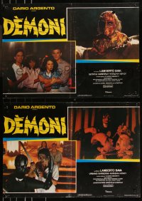 9h1218 DEMONS group of 8 Italian 19x27 pbustas 1986 Dario Argento, different monster people!