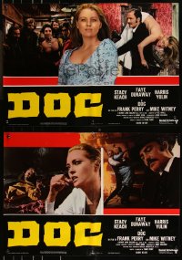 9h1163 DOC group of 10 Italian 18x26 pbustas 1972 Stacy Keach, Faye Dunaway & Harris Yulin!