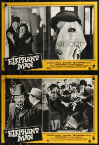 9h1304 ELEPHANT MAN group of 6 Italian 18x26 pbustas 1981 John Hurt, Anthony Hopkins, David Lynch!