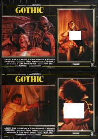 9h1228 GOTHIC group of 8 Italian 19x26 pbustas 1987 Ken Russell, Gabriel Byrne, Julian Sands, horror!