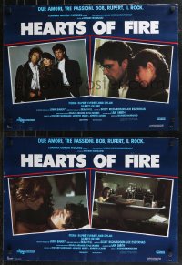 9h1309 HEARTS OF FIRE group of 6 Italian 20x27 pbustas 1987 Bob Dylan & Rupert Everett!