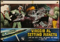 9h1388 JOURNEY TO THE SEVENTH PLANET Italian 18x26 pbusta R1972 cool completely different image!