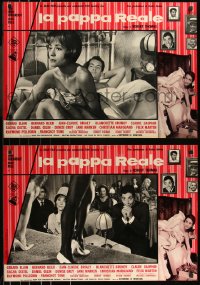 9h1170 LA BONNE SOUPE group of 10 Italian 19x26 pbustas 1964 sexy Annie Girardot, French/Italian sex!