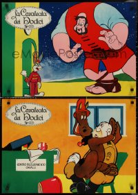 9h1234 LA CAVALCATA DEI DODICI group of 8 Italian 19x27 pbustas 1960s Bugs Bunny & other characters!