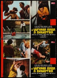 9h1359 LAST HOUSE ON THE LEFT group of 4 Italian 18x26 pbustas 1973 first Wes Craven, different!